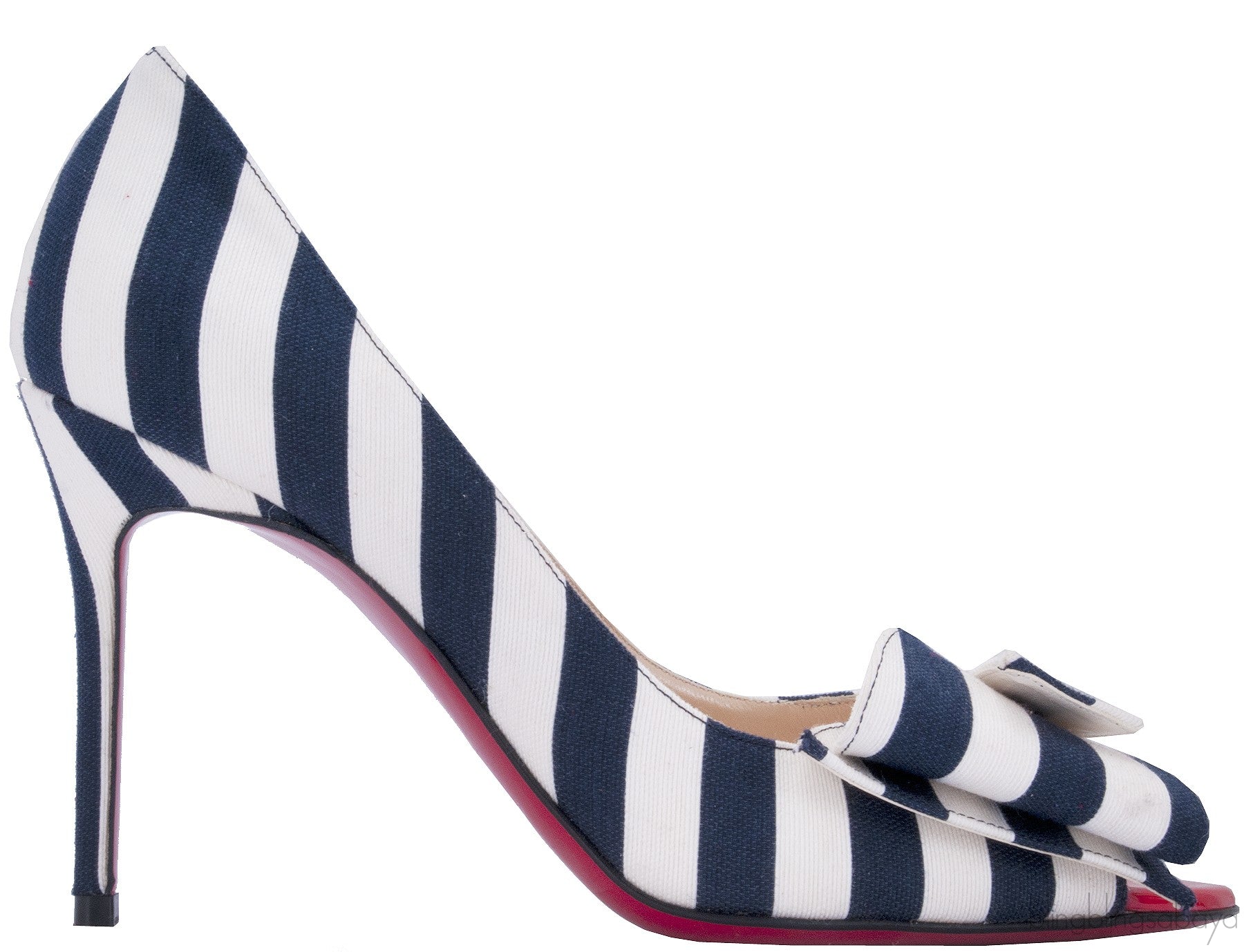 Just Soon 85 Striped Canvas Pump
