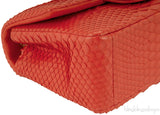 Classic Coral Python Mini Flap Bag