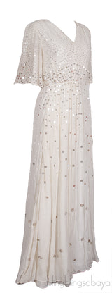 Topiary V-Neck Sequin Embellished Dress