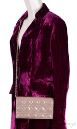 Lady Dior Pouch Warm Taupe Patent Cannage