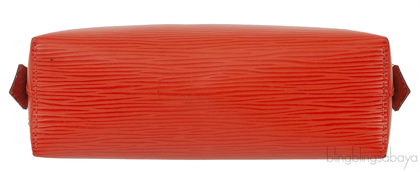 Louis Vuitton Orange Cosmetic Pouch Epi Leather