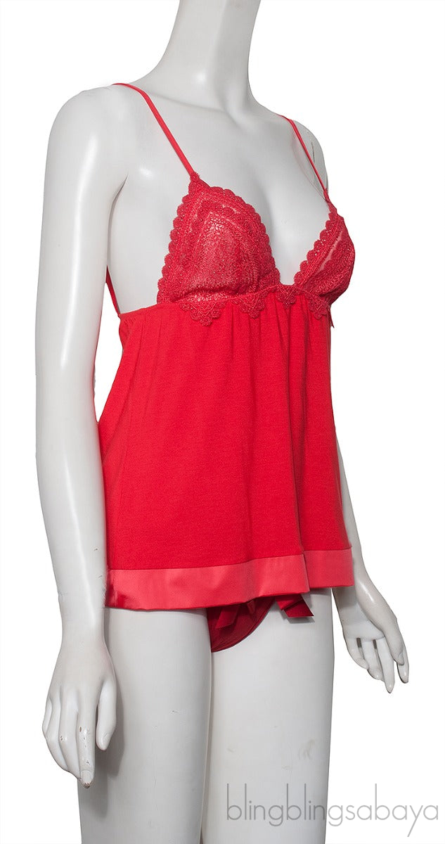 Red Camisole Set