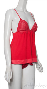 Red Camisole Set