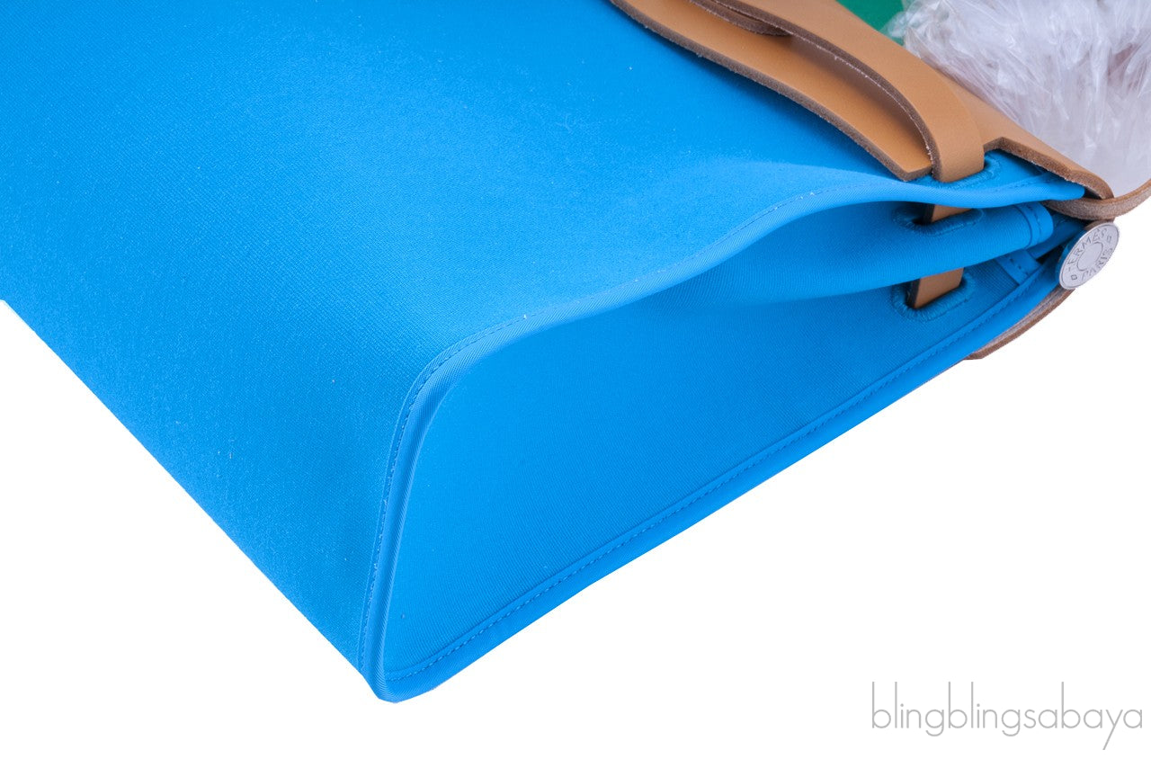 Herbag Zip PM Blue Azteque with Mint