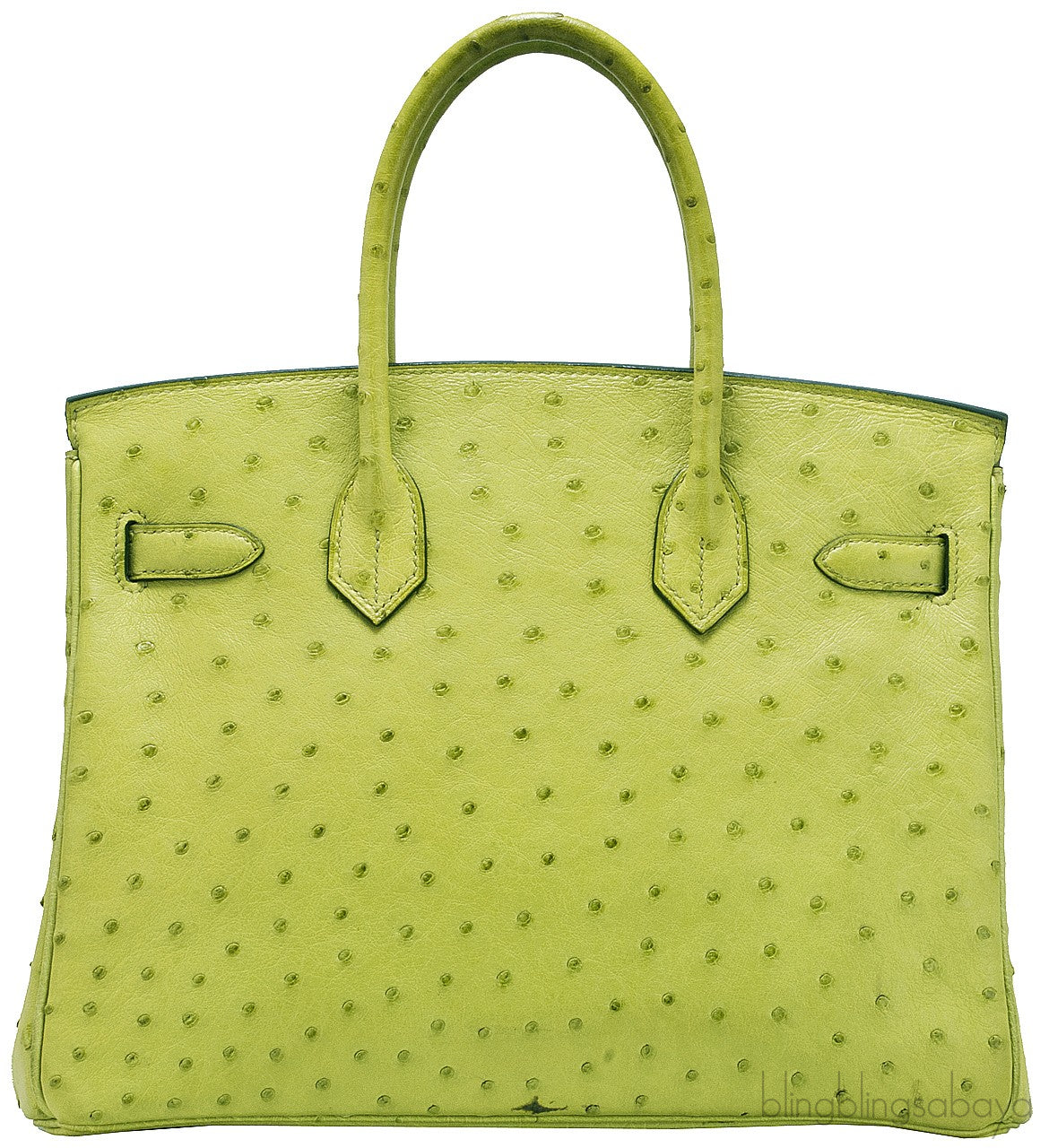 Birkin 30 Ostrich Vert Anis