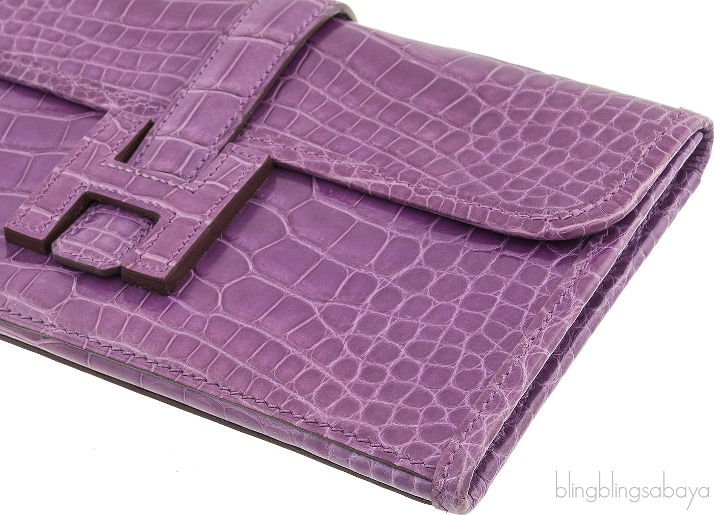 Crocodile Jige Elan Mini Clutch Violet