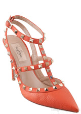 Rockstud Brique Gold Studs Heels 100