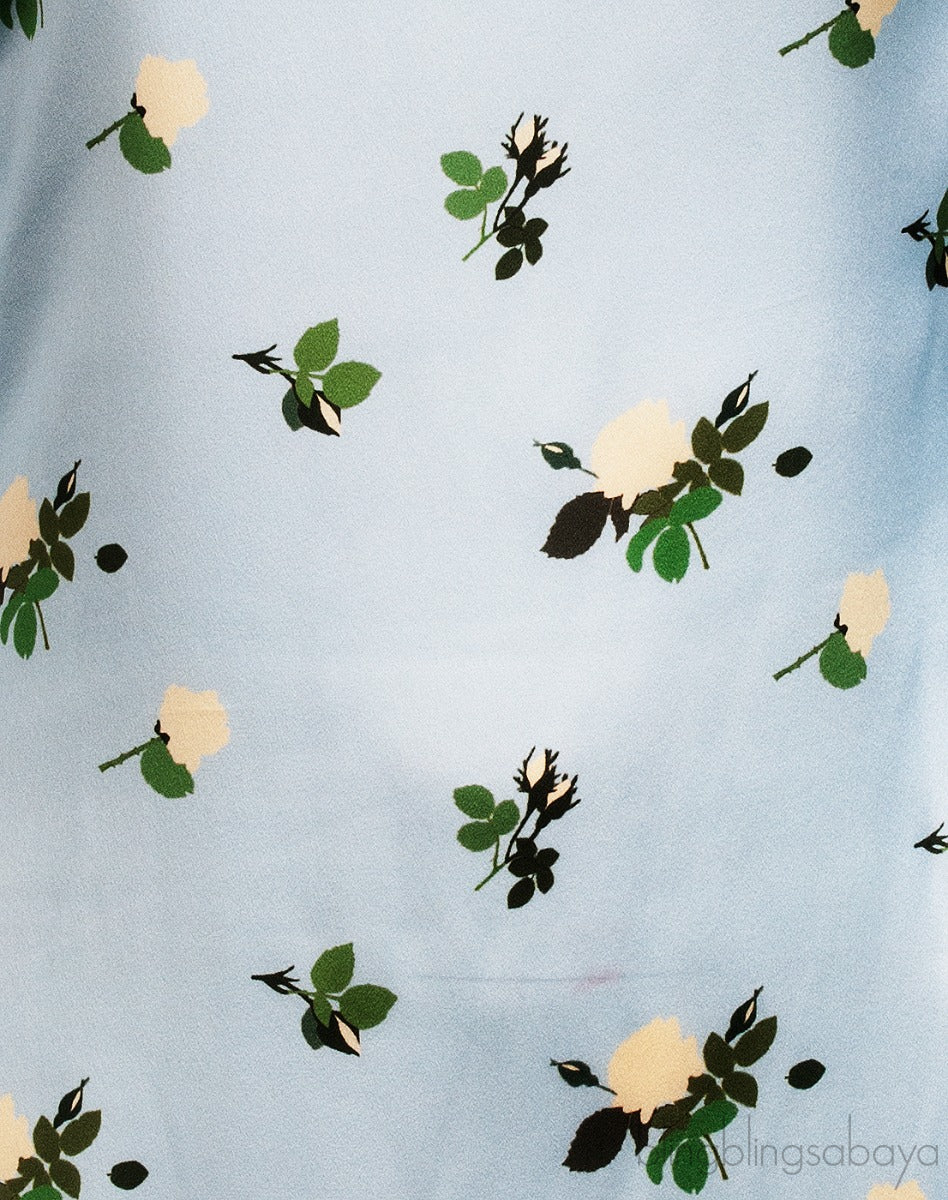 Sky Blue Floral Maxi Dress