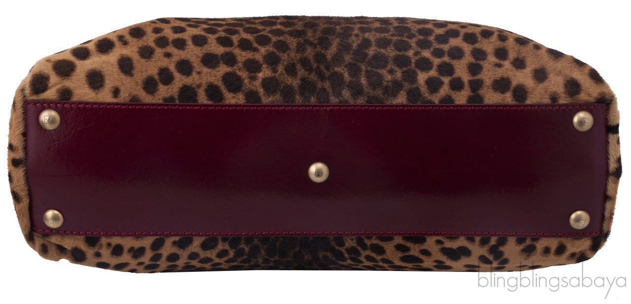 Leopard Spotted Calf Hair Peek-a-boo