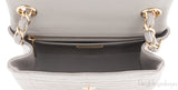 Grey Pearl Crocodile Mini Flap Bag