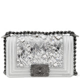 Le Boy Crystal Silver Small Bag