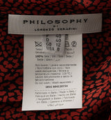 Philosophy Di Lorenzo Serafini Printed One Shoulder Dress M