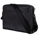 Black Infiniti Leather Calypso Messenger Bag MM