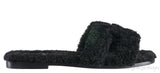 Oran Teddy Bear Black Sandals