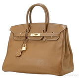 Birkin 35 Gold Taurillon Clem