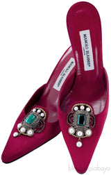 Red Eufra Mid Heel Sandals