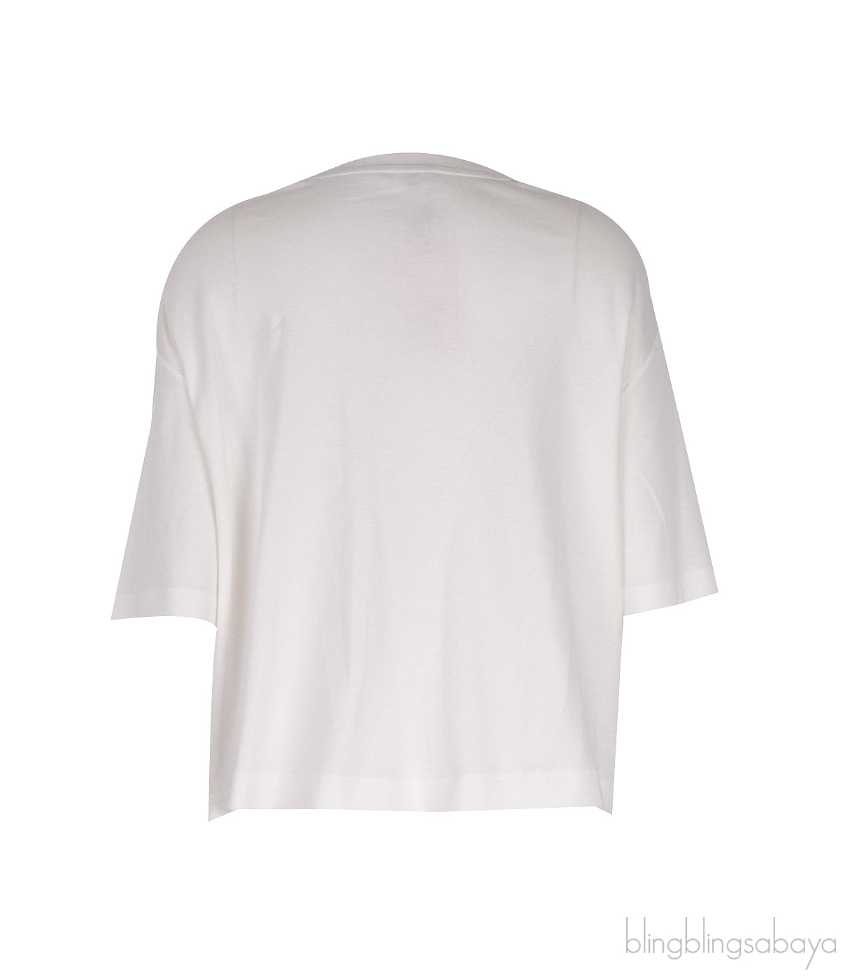 Light Blue Floral White Printed T-shirt