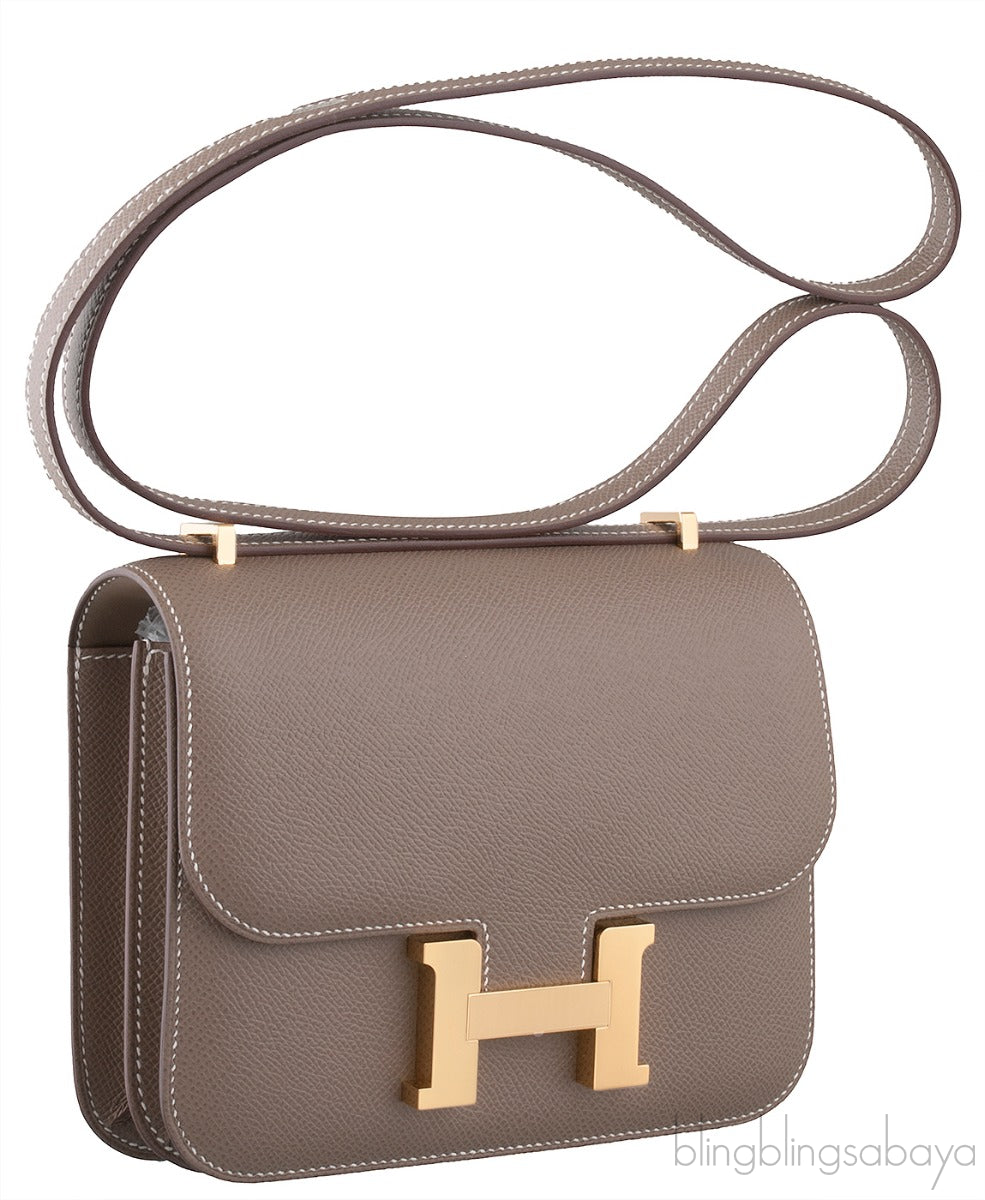 Constance III Mini Epsom Etoupe GHW