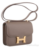 Constance III Mini Epsom Etoupe GHW