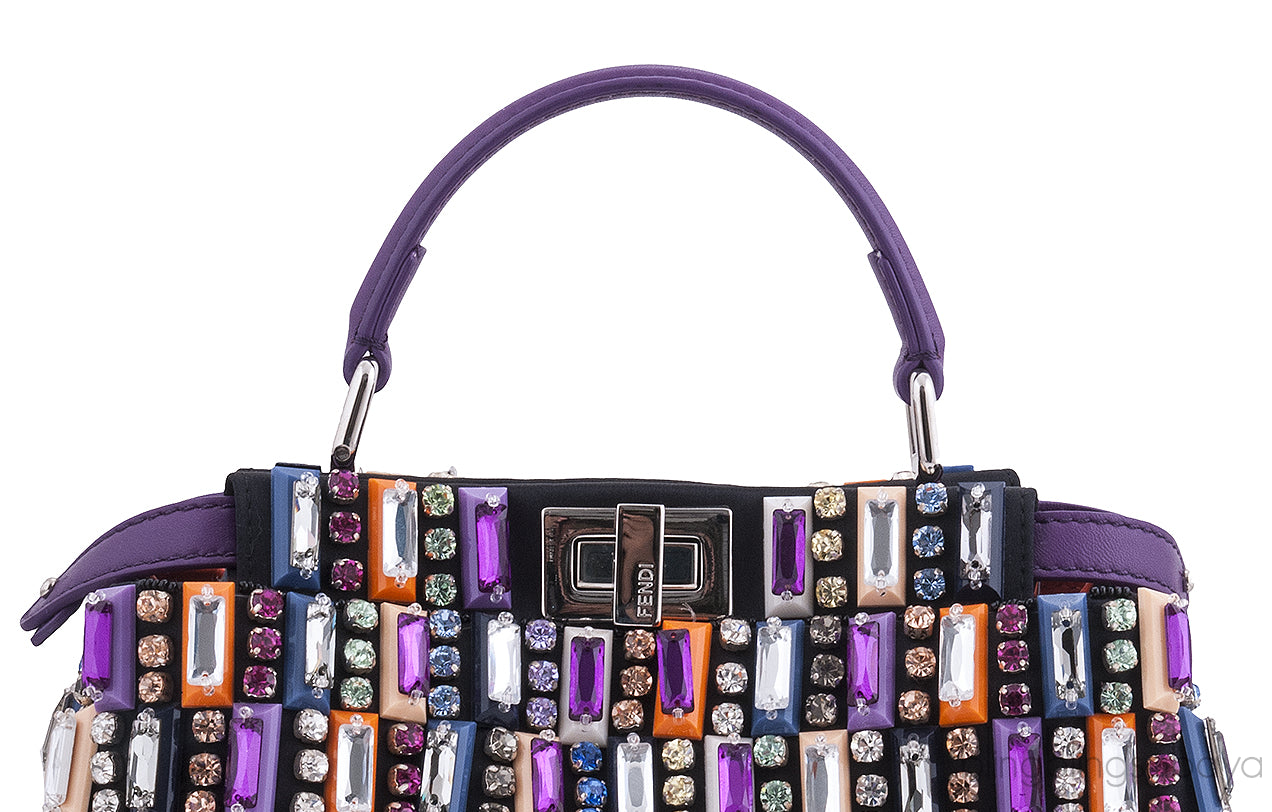 Peekaboo Mini Jeweled Satchel Bag