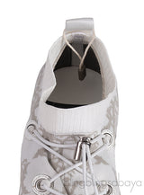 x KOCHE Printed White Knitted Sneakers