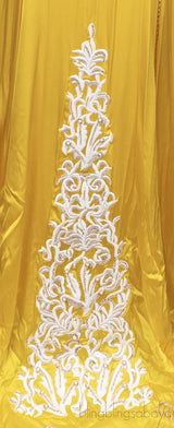 Jalabiya Kaftan Yellow Lace Dress