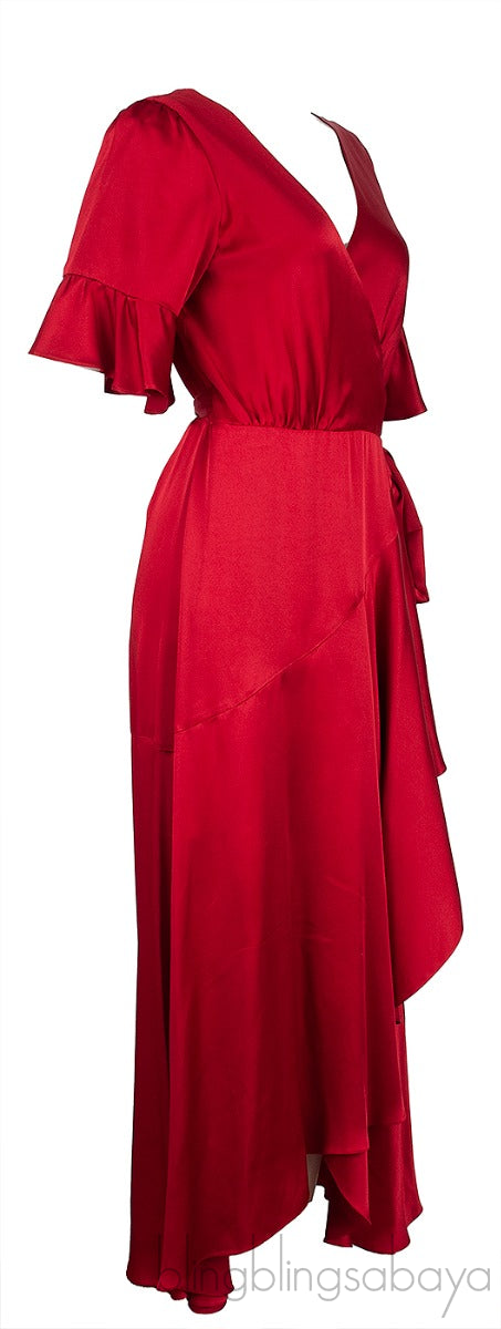 Red Grace Wrap Dress
