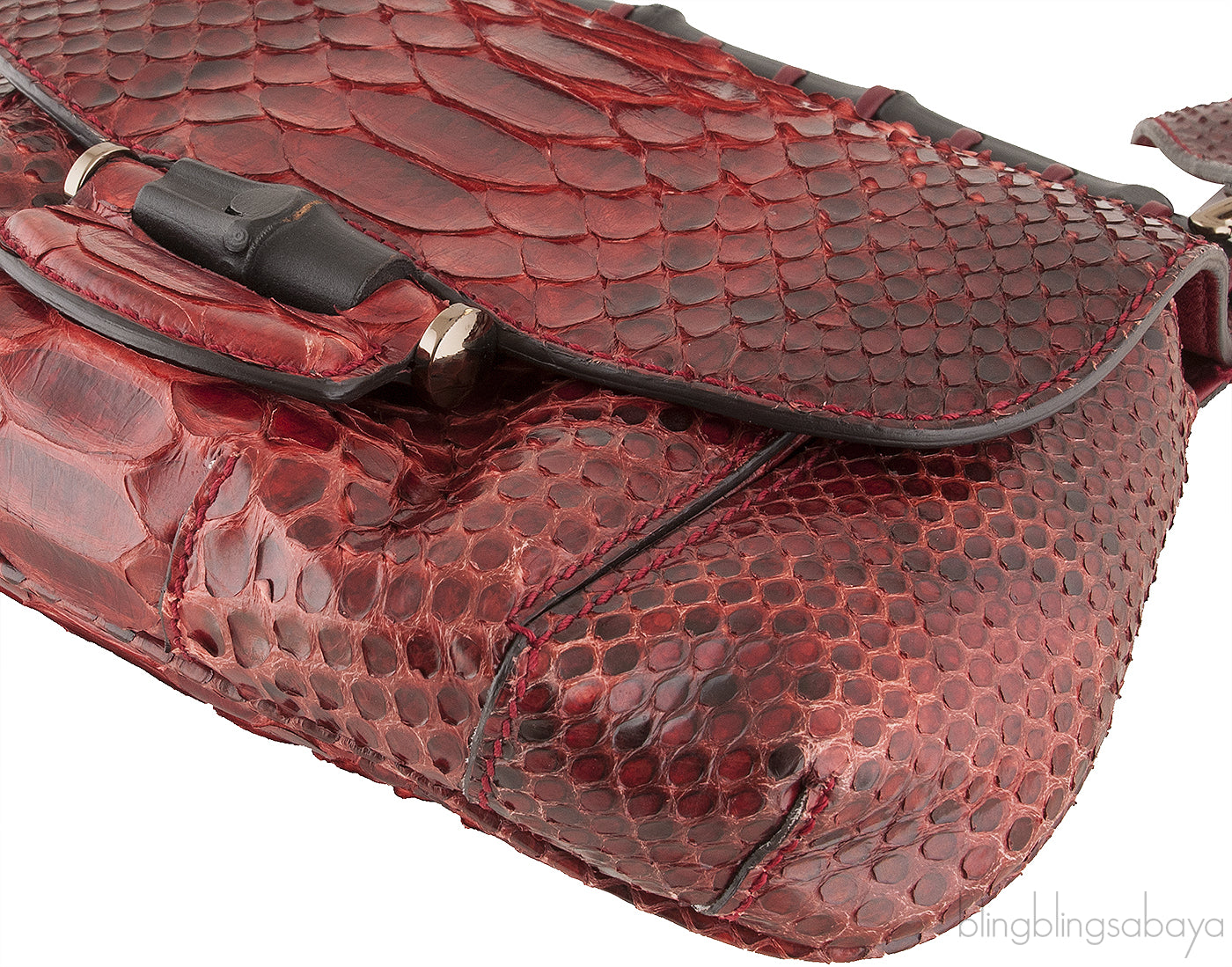 Gucci Red Python Nouveou Mini Shoulder Bag