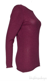 Burgundy Cashmere Long Sleeve Shirt