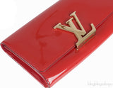 Louise Red Patent Clutch