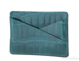 Teal Crocodile Card Holder