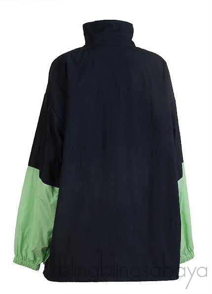 Balenciaga Logo Print Zip-Up Tri-color Jacket
