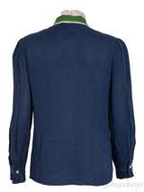 Blue Contrasting Collar Shirt