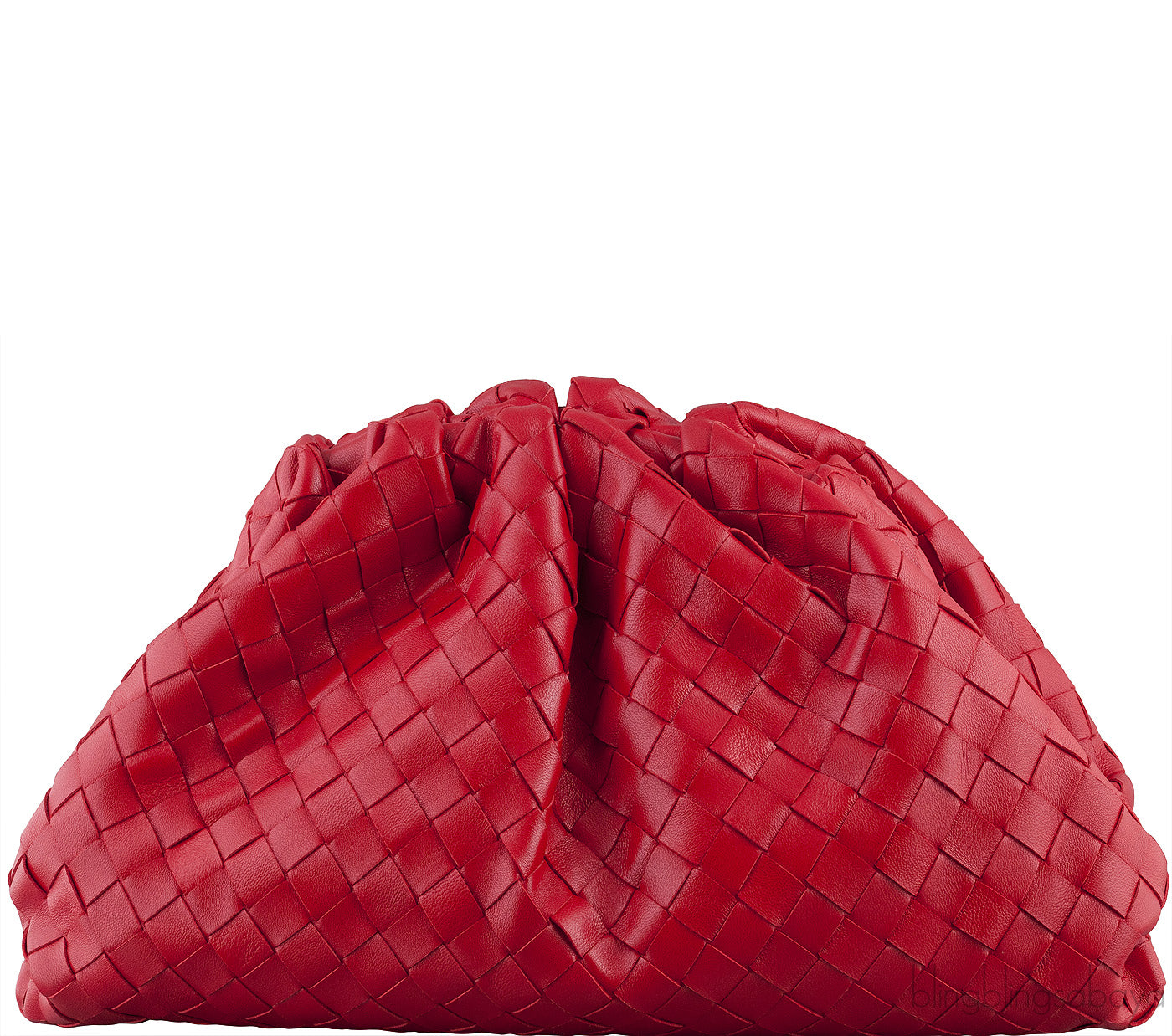 The Pouch Red Woven Clutch