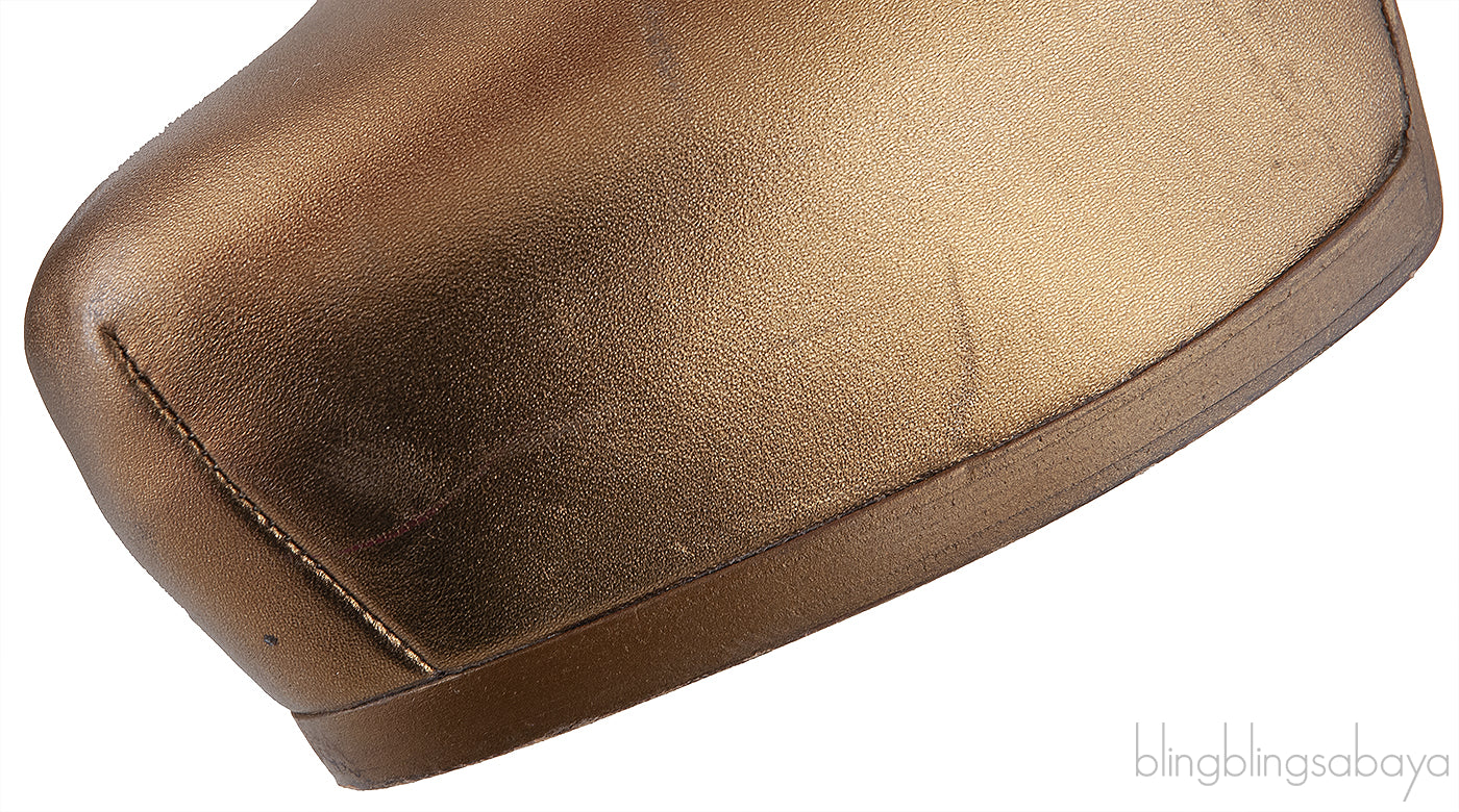 Tribtoo Gold Slingback Pump