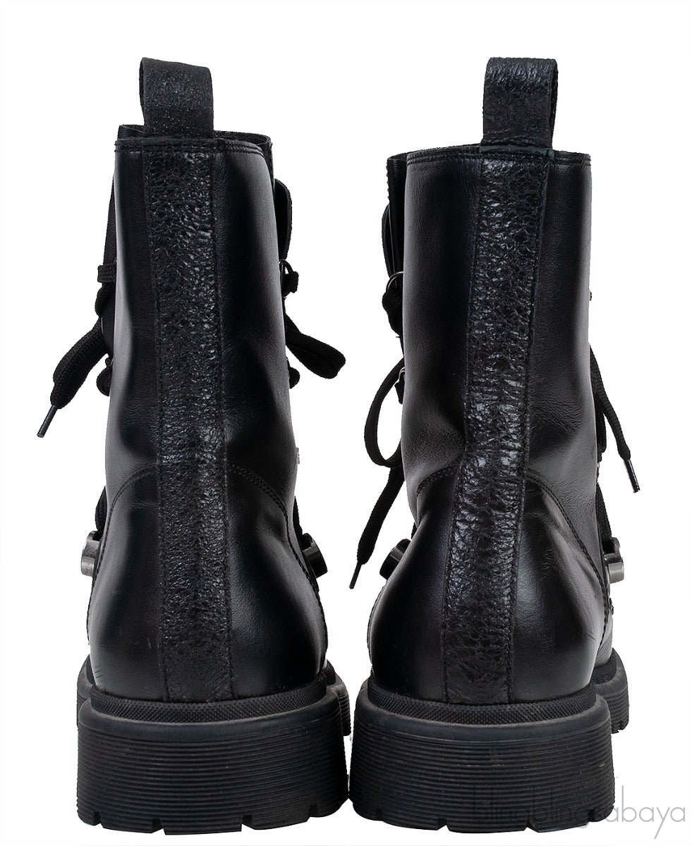 Black Berenice Combat Boots
