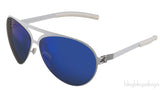 White Blue Mirrored Lens Sunglasses