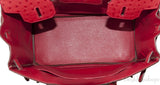 Birkin 30 Rouge VIF Ostrich PHW
