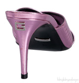 Gucci Criss-cross Metallic Pink Sandals