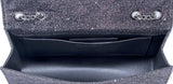 2.55 Silver Quilted Glitter Flap Bag