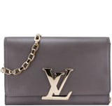 Taupe Chain Louise Clutch Bag