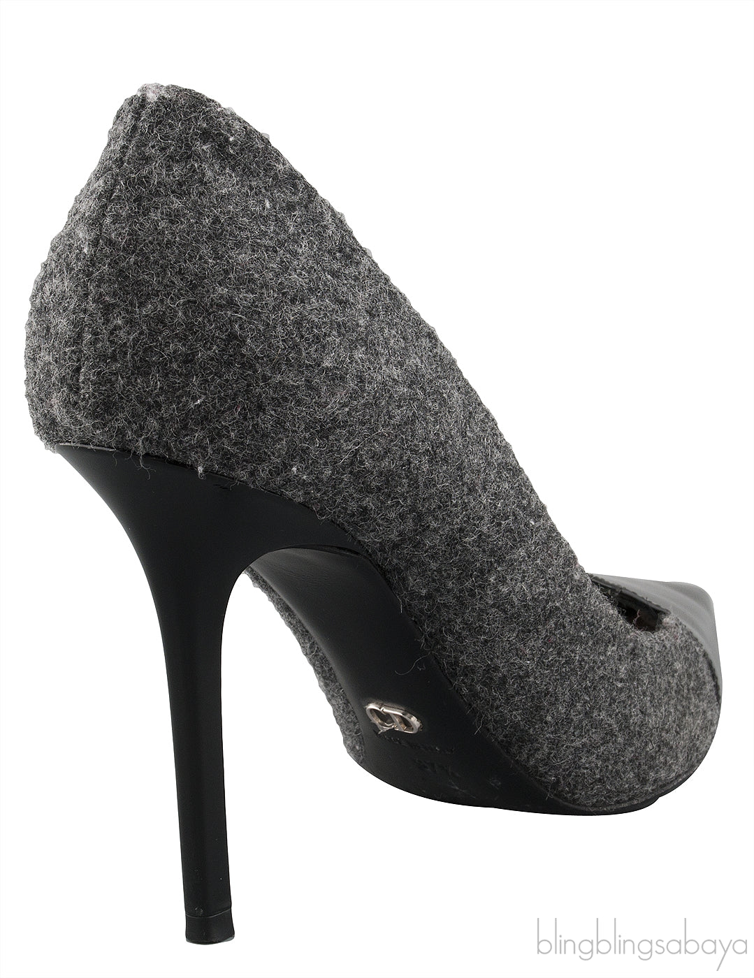 Bi-color Wool Leather Toe Heels