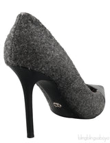 Bi-color Wool Leather Toe Heels