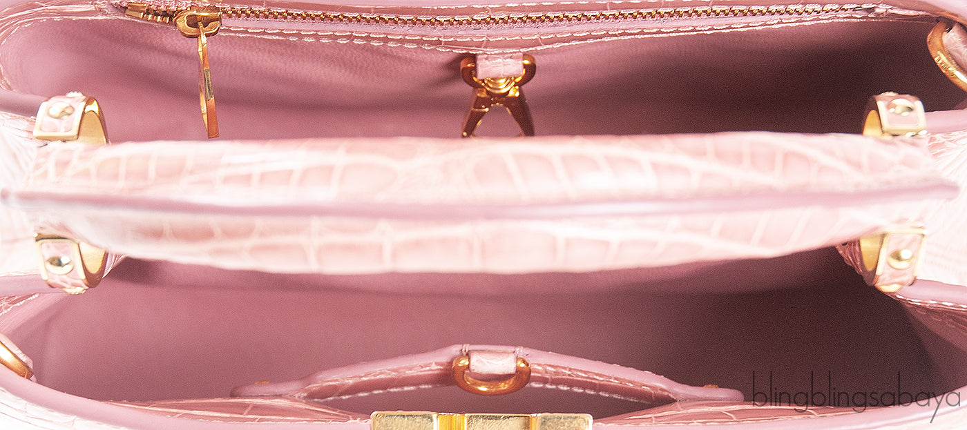 Capucine Vieux Rose Crocodile BB