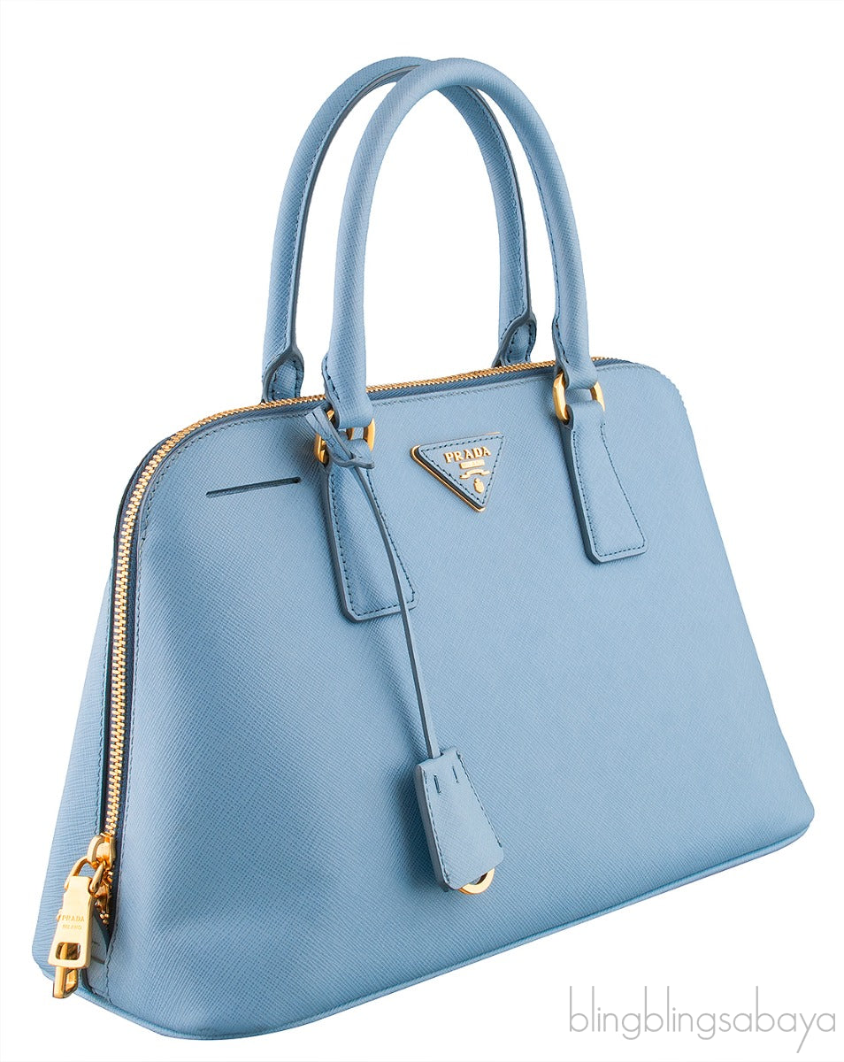 Light Blue Bowler Medium Bag