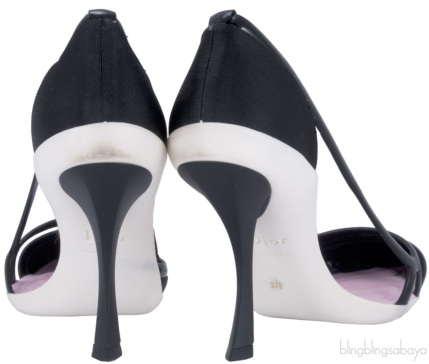 Black Satin Cut-out Pump