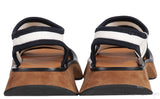 White Stretch Neoprene Sandals