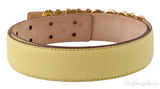 Yellow Logo Leather Belt