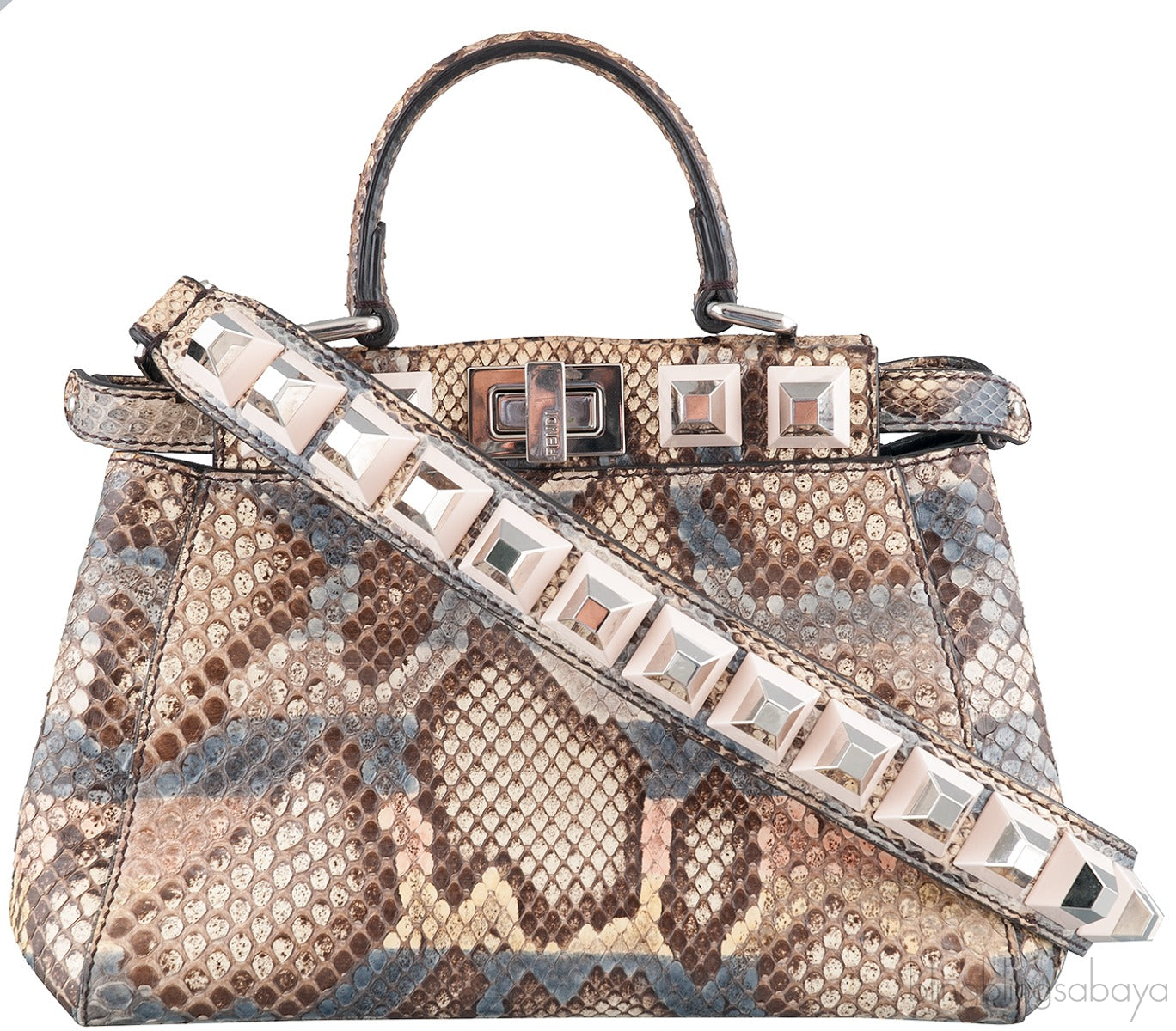 Multicolored Mini Peekaboo Studded Python