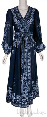 Aliane Floral Print Wrap Dress